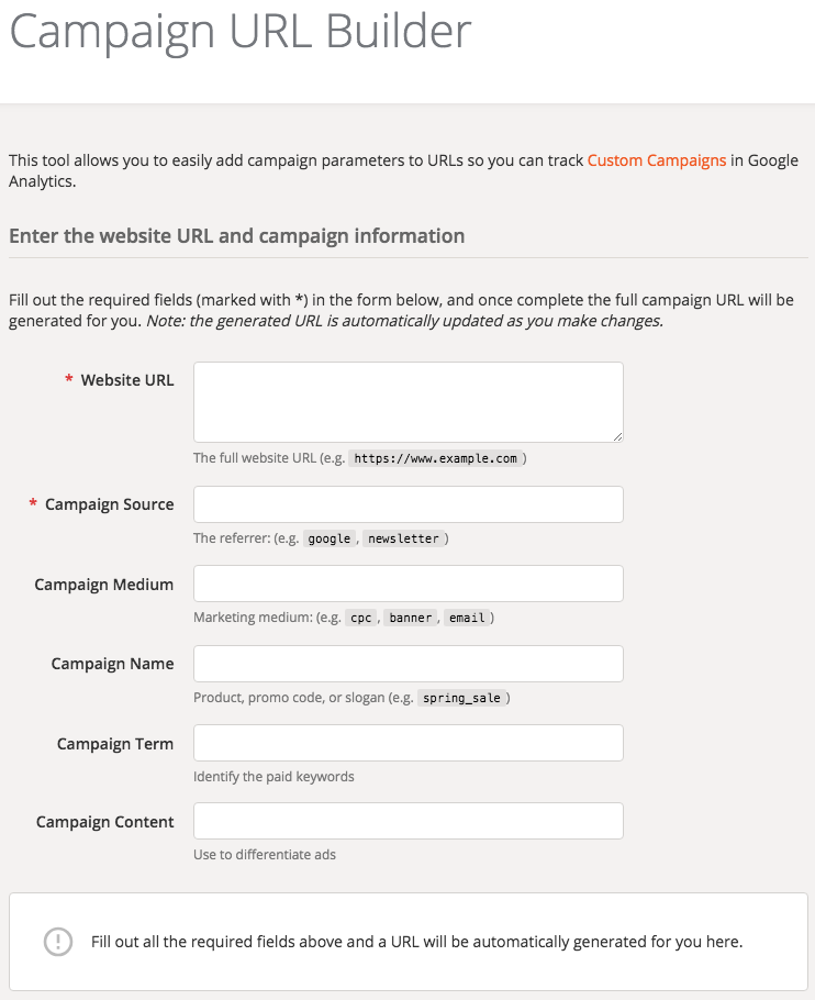 Campain URL Builder